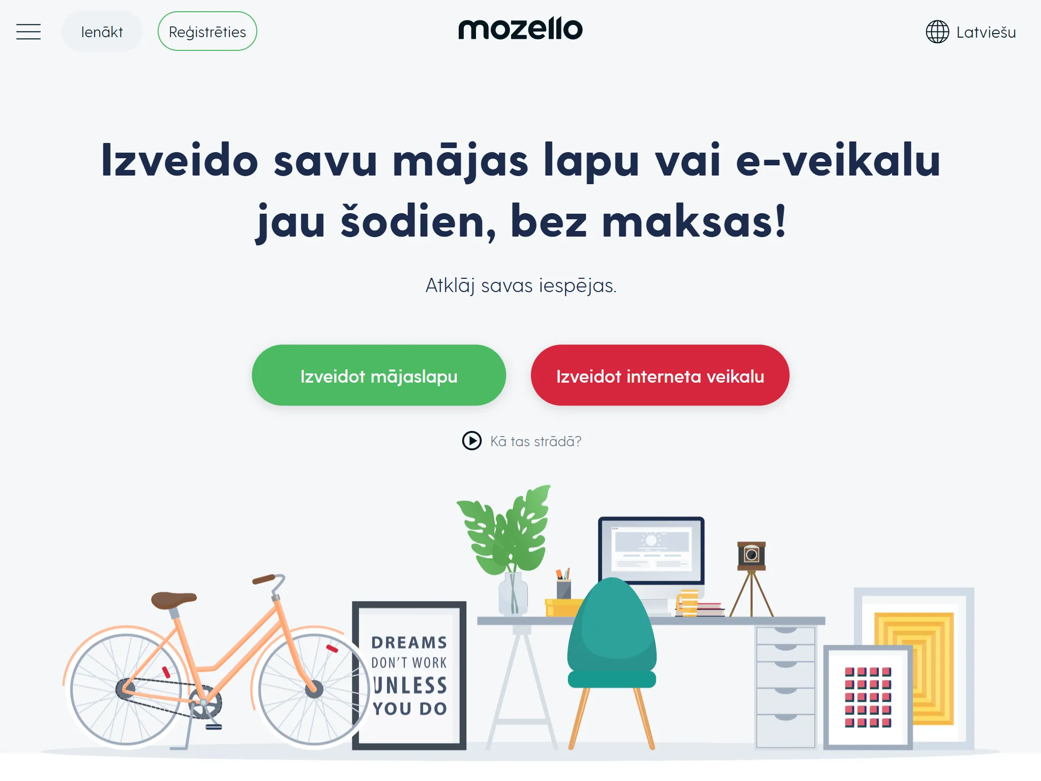 Mozello mājaslapu veidotājs